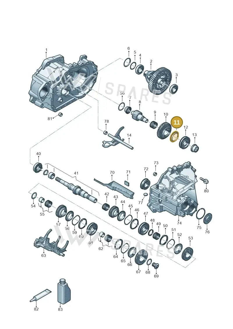 0C9311295B — Audi A3 Sportback (2019-2021) diagram 803311028, position 11