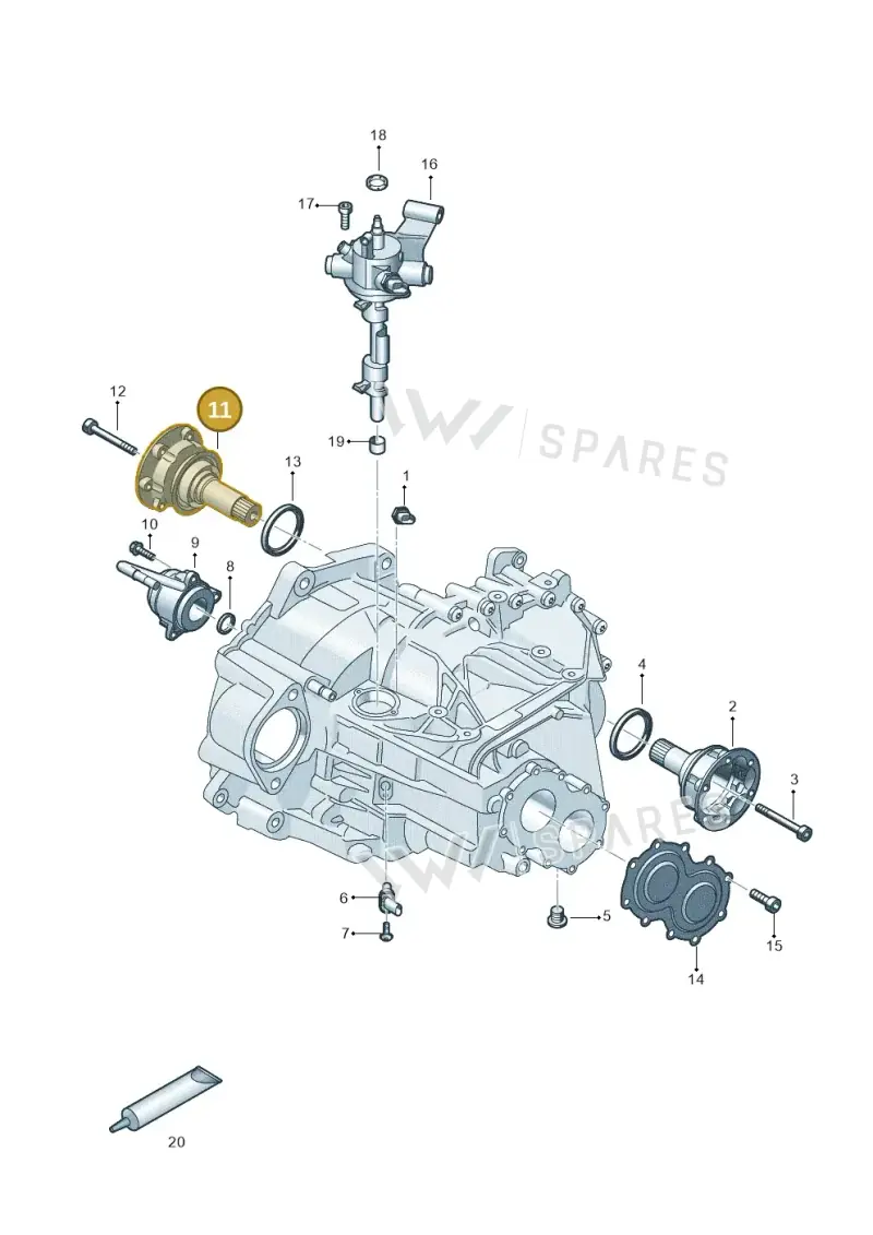 0C9409344C — Audi A3 Sportback (2019-2021) diagram 596300102, position 11