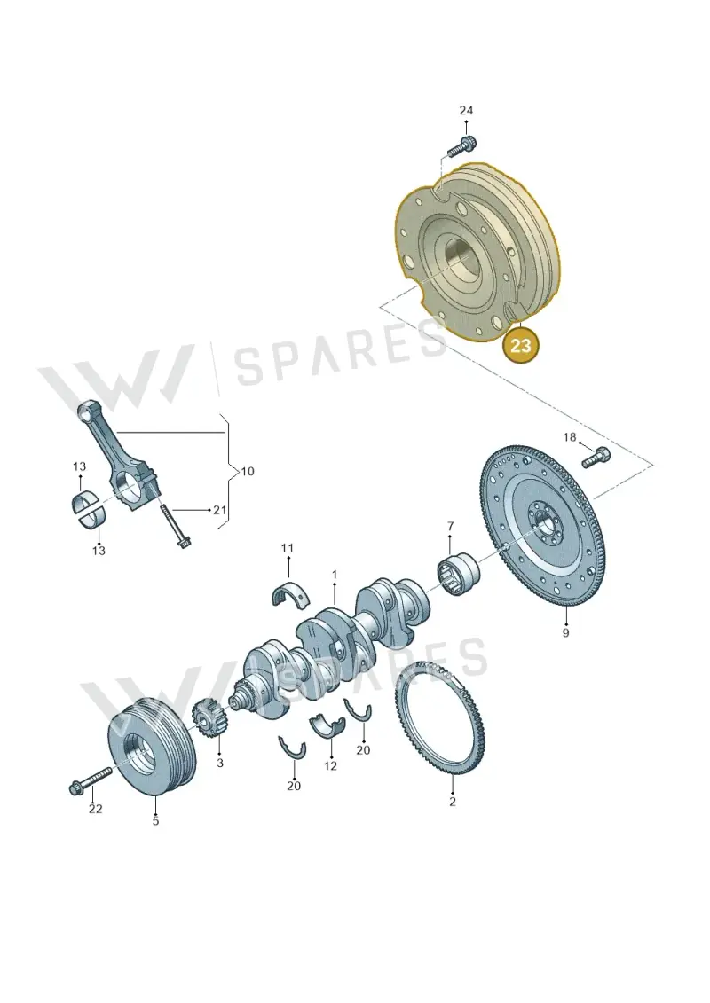 0CK105317AP — Audi A6 2.0 (2018-) diagram 849105100, position 23