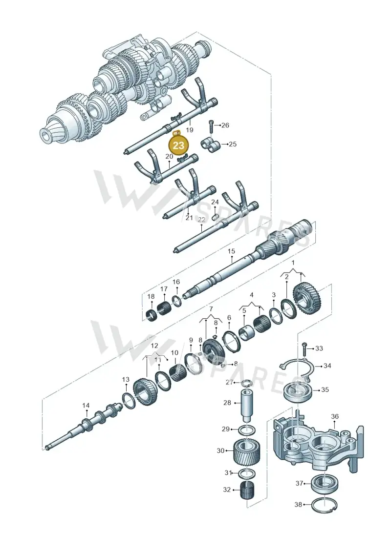 0CK301416 — Audi A6 2.0 (2018-) diagram 849311095, position 23