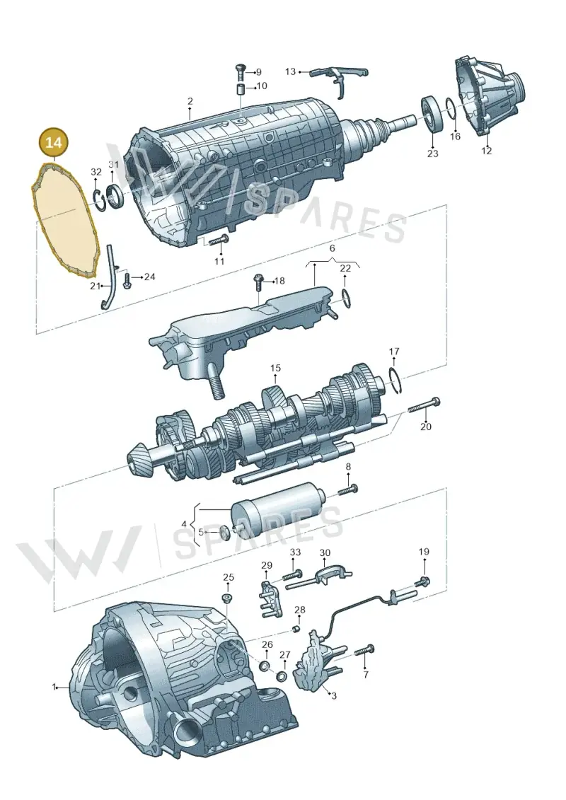 0CK301463A — Audi A5 Sportback (2016-2025) diagram 849325860, position 14