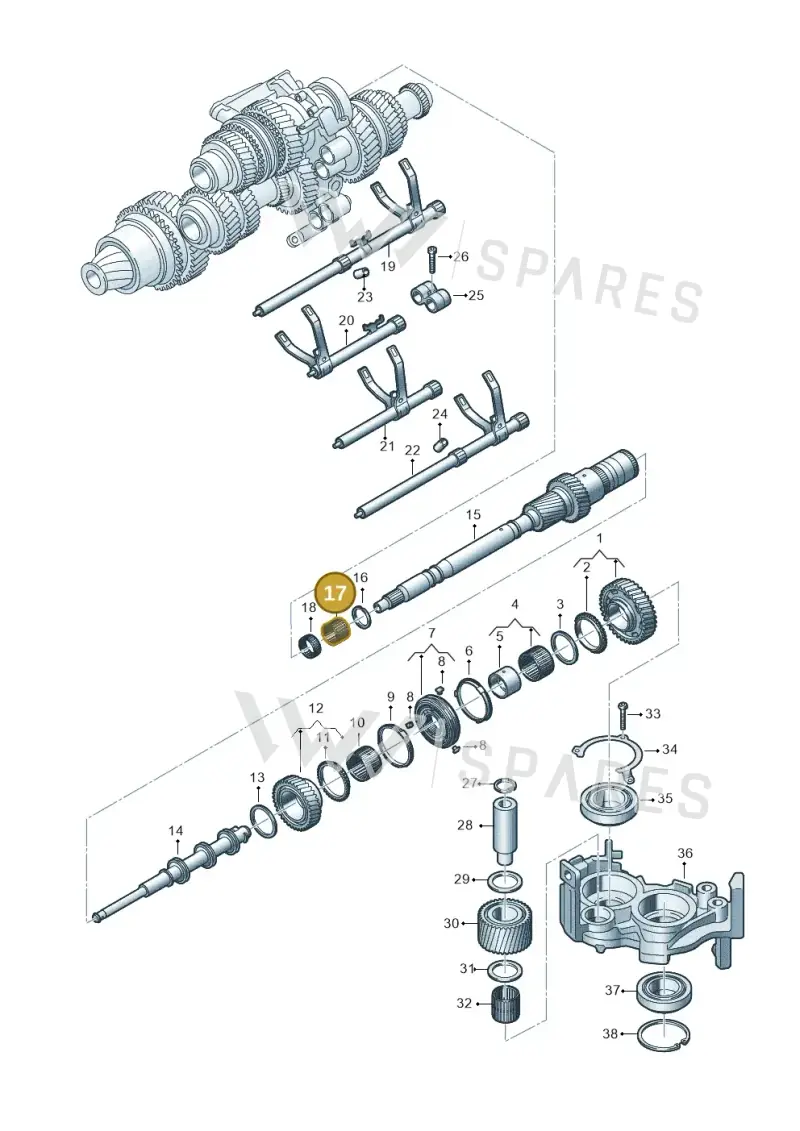 0CK311150A — Audi A5 Limo 2.0 (2024-) diagram 849311095, position 17