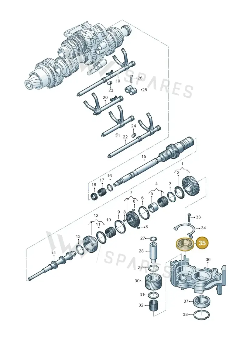 0CK311235AD — Audi A6 2.0 (2018-) diagram 849311095, position 35