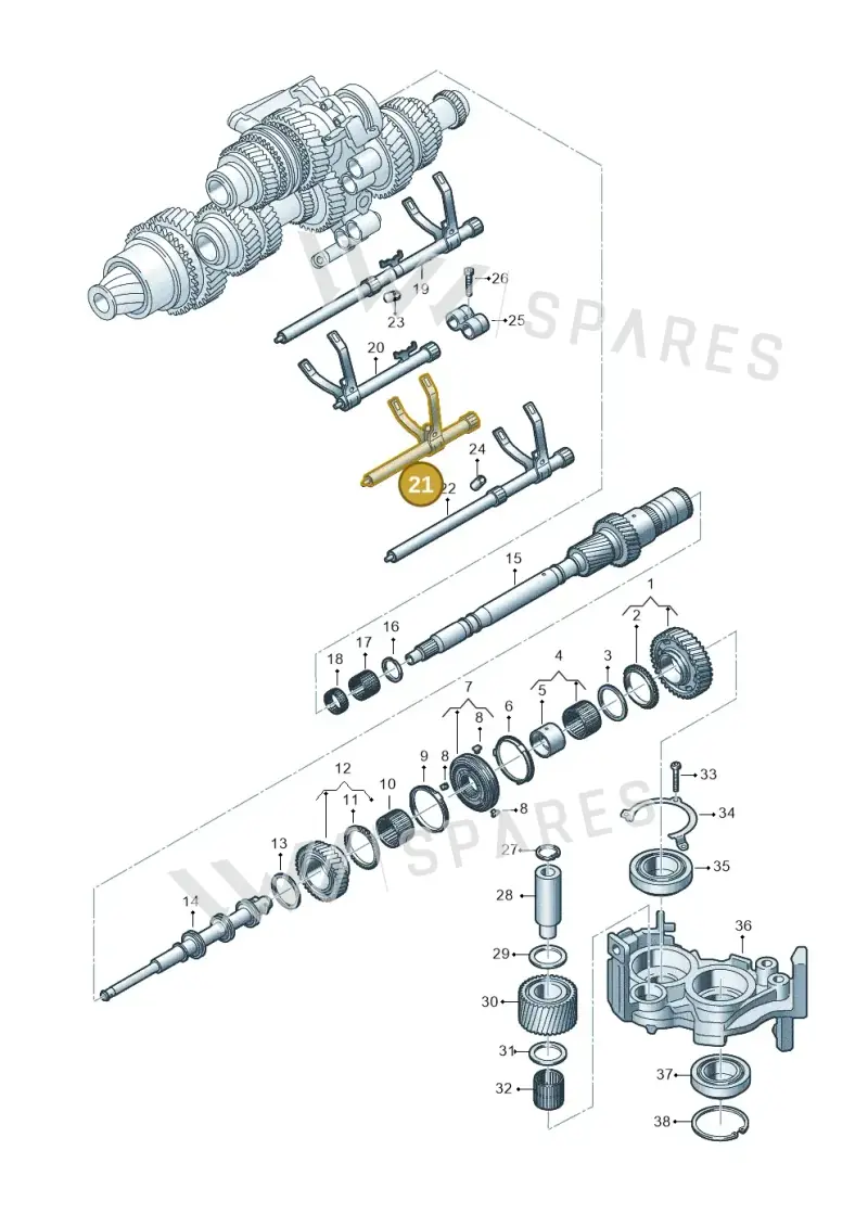 0CK311559B — Audi A5 Limo 2.0 (2024-) diagram 849311095, position 21