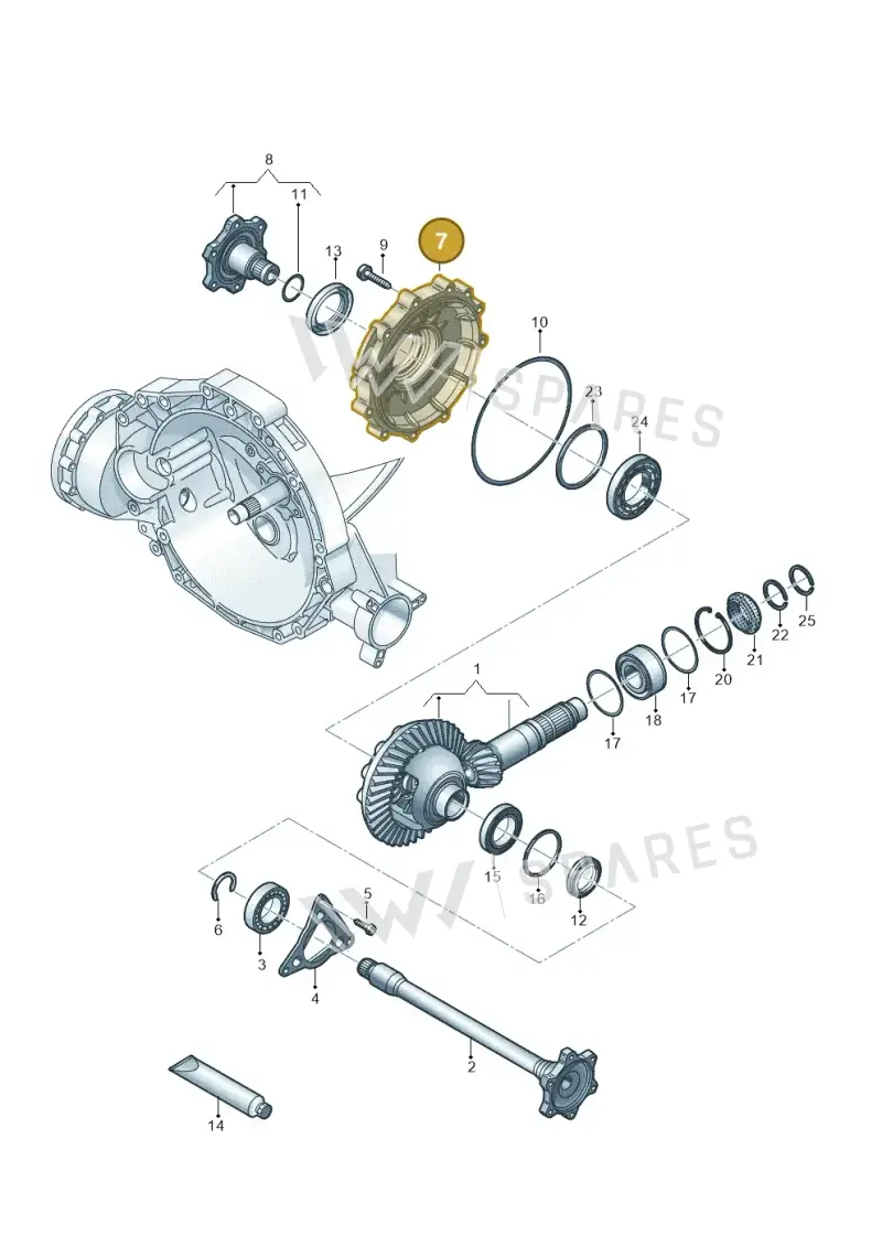 0CK409131 — Audi A7 Sportback (2014-2018) diagram 798409055, position 7