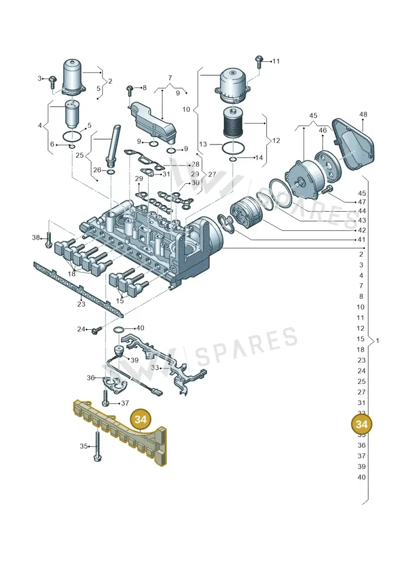 0CK927413E — Audi A5 Limo 2.0 (2024-) diagram 849325100, position 34