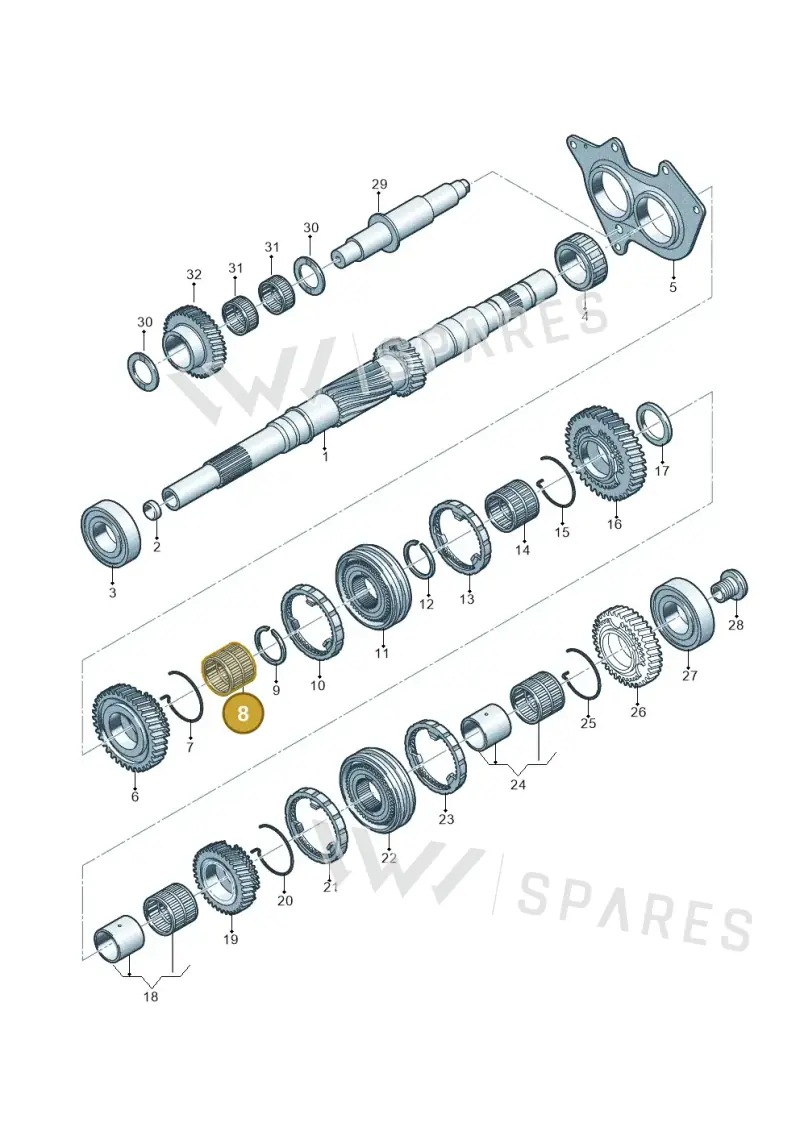 0CS311118 — Audi Q5 (2016-2020) diagram 798311300, position 8