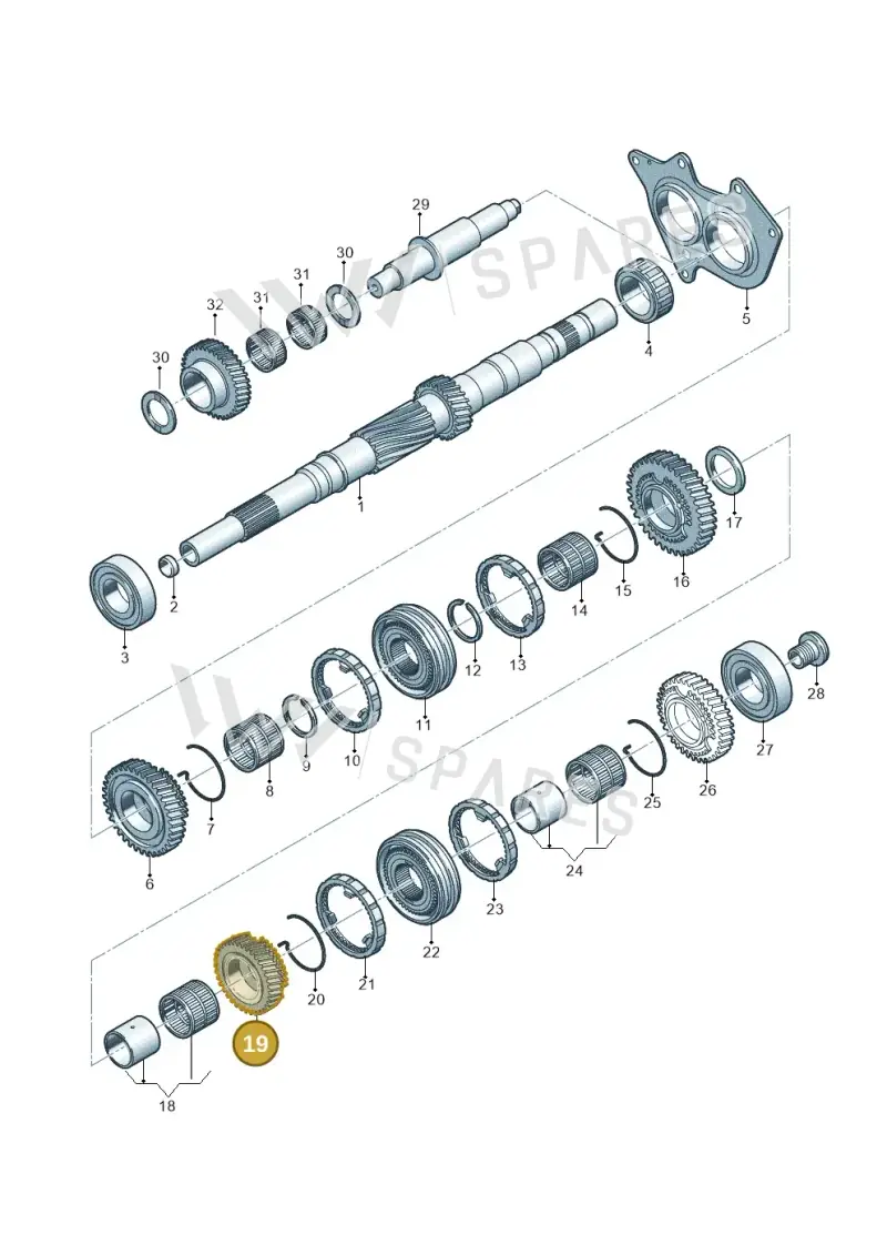 0CS311131E — Audi A4 2.0 (2015-2019) diagram 798311300, position 19