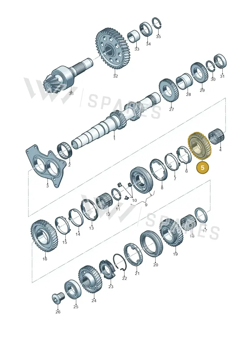 0CS311260A — Audi A4 2.0 (2015-2019) diagram 798311350, position 5