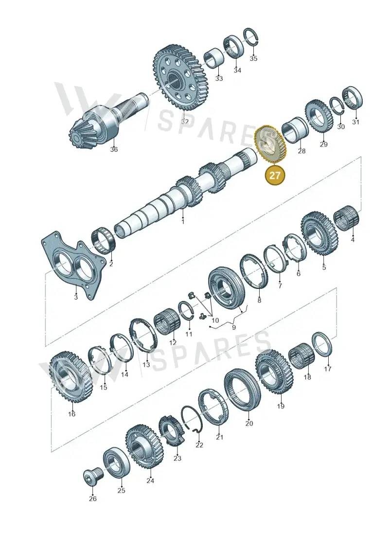 0CS311285H — Audi A4 2.0 (2015-2019) diagram 798311350, position 27