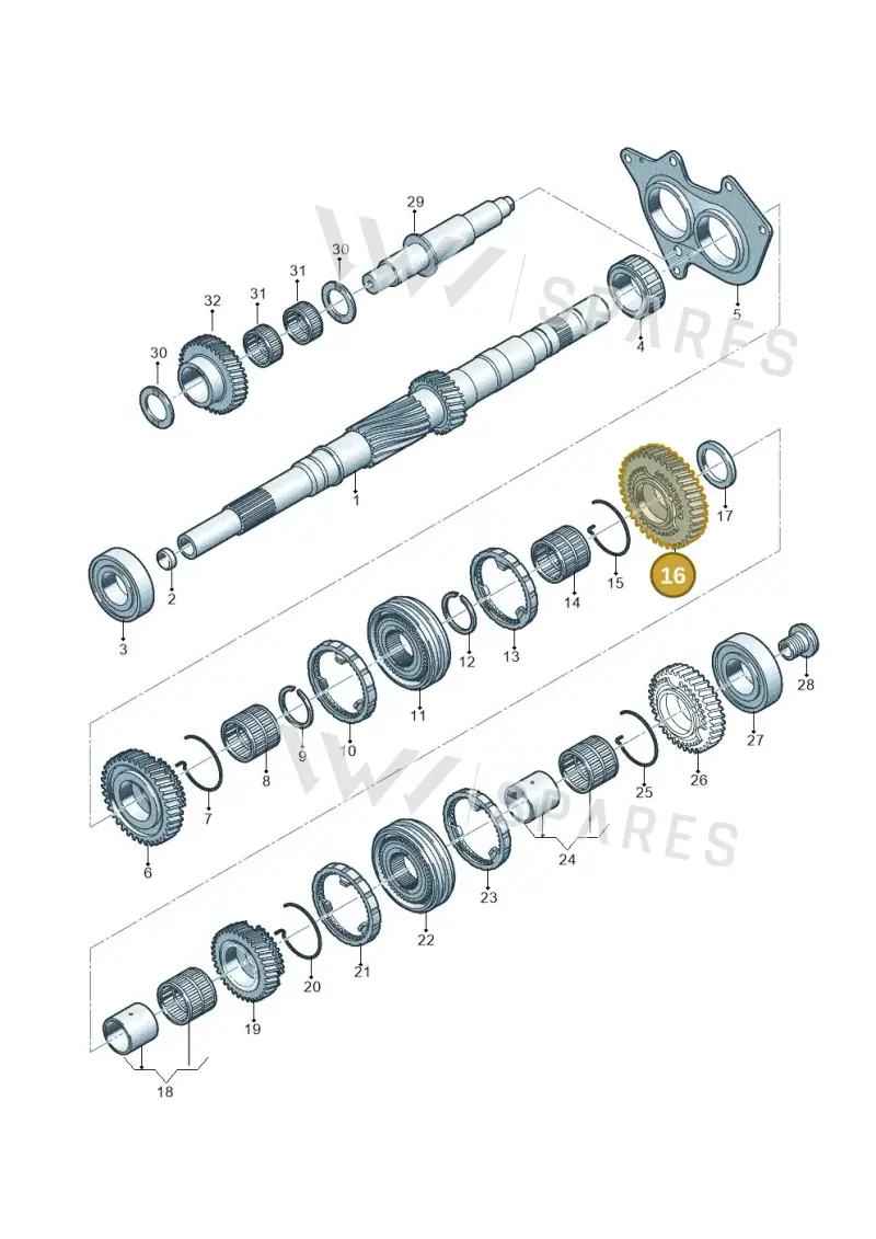 0CS311362A — Audi A4 2.0 (2015-2019) diagram 798311300, position 16