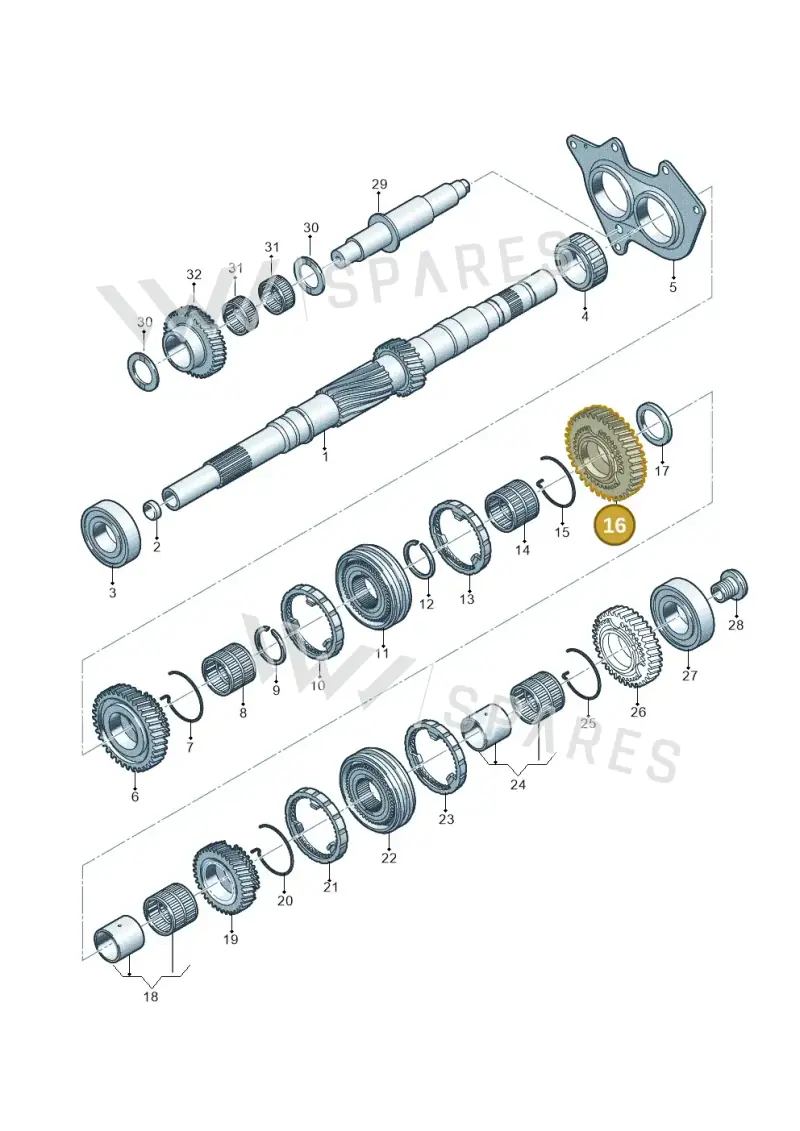 0CS311362B — Audi A5 Sportback (2016-2020) diagram 798311300, position 16