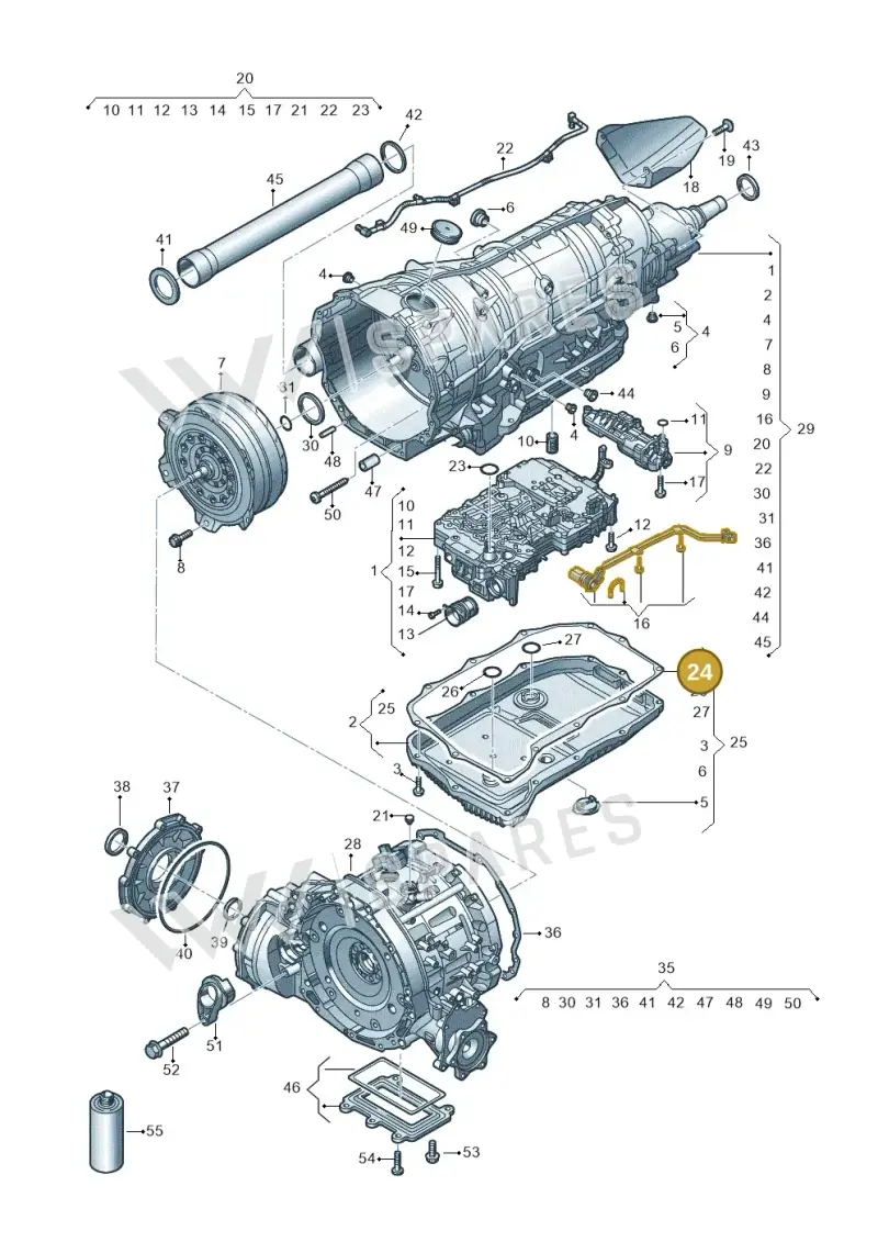 0D5321465 — Audi A8L (2017-2022) diagram 859325850, position 24