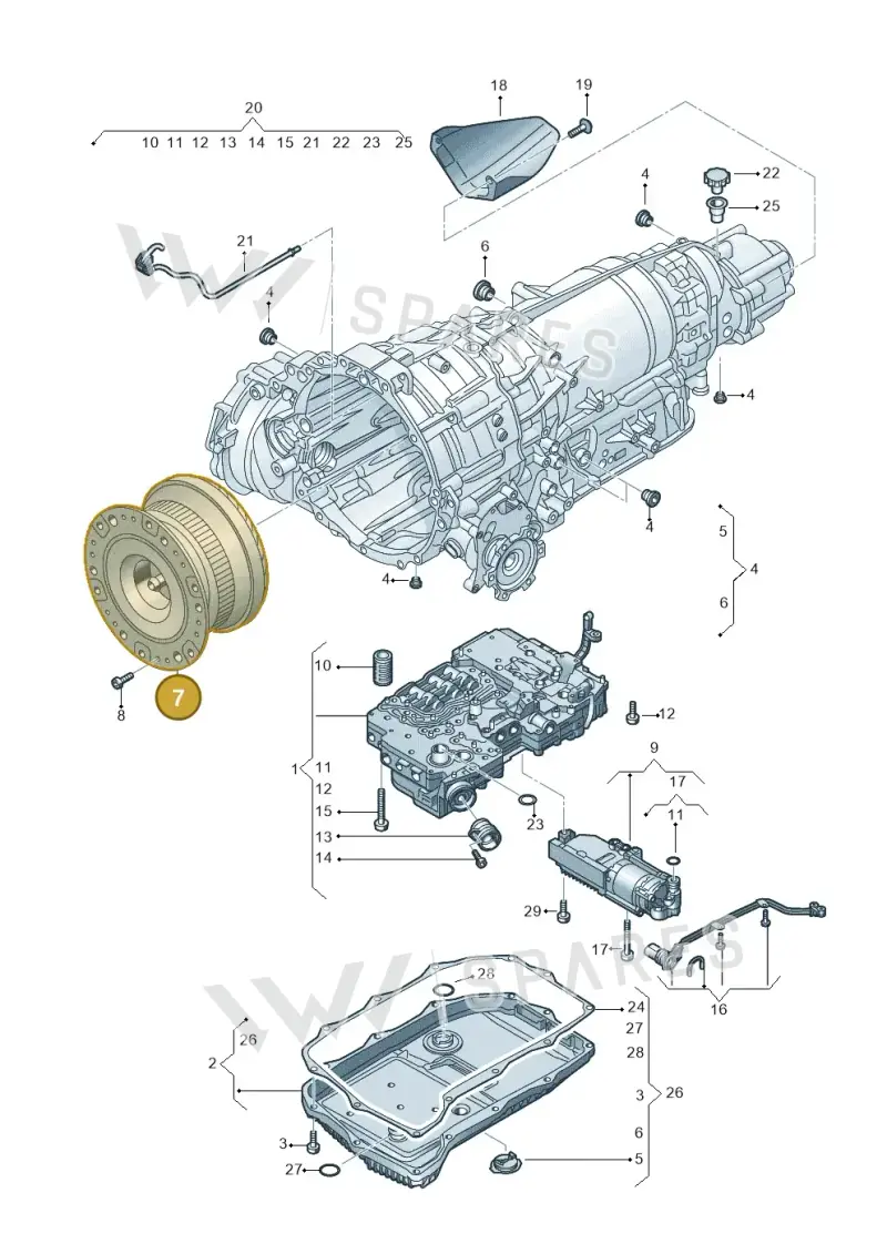 0D5323571A — Audi Q5 (2016-2020) diagram 896325800, position 7