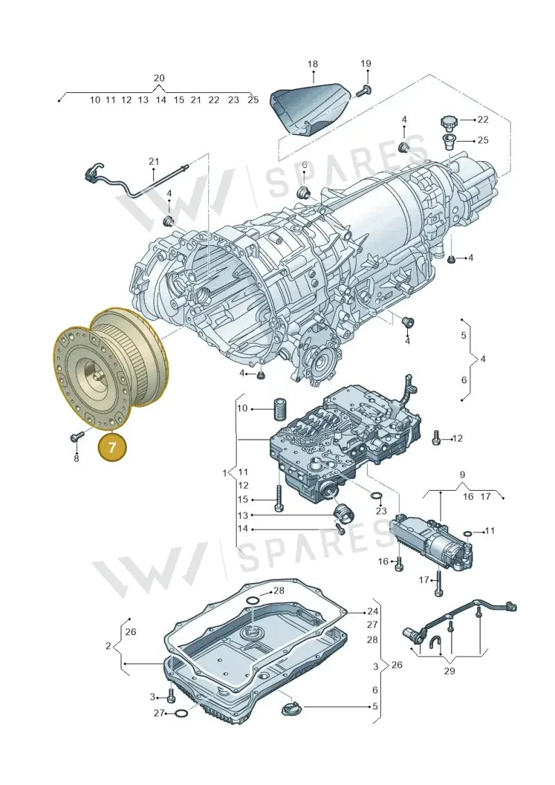 0D5323571A — Audi A5 Sportback (2016-2020) diagram 897325090, position 7