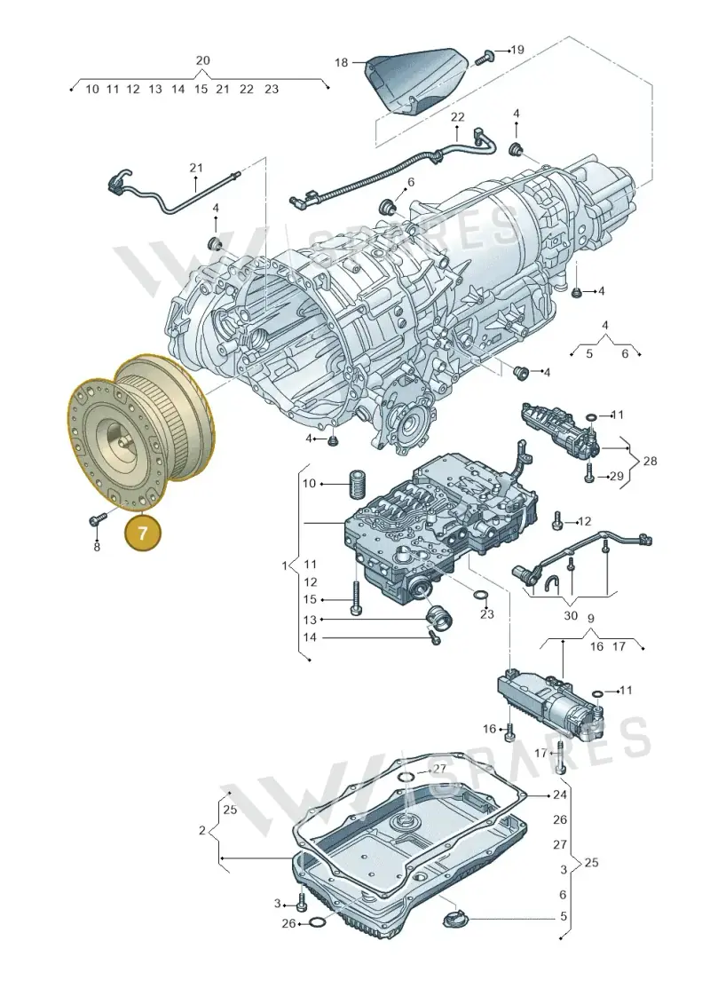 0D5323571B — Audi Q7 qu. 3.0 TDI (2015-2019) diagram 859325800, position 7