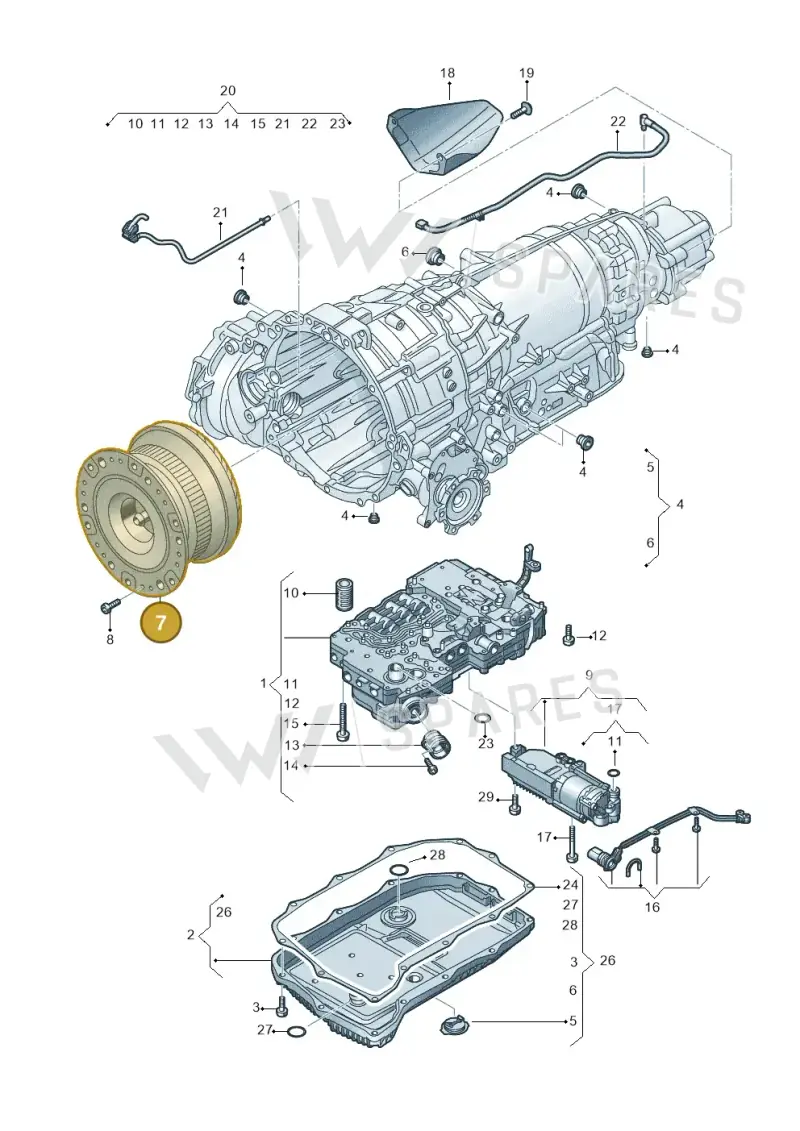 0D5323571B — Audi Q8 Quattro 3,0 (2018-) diagram 429325800, position 7