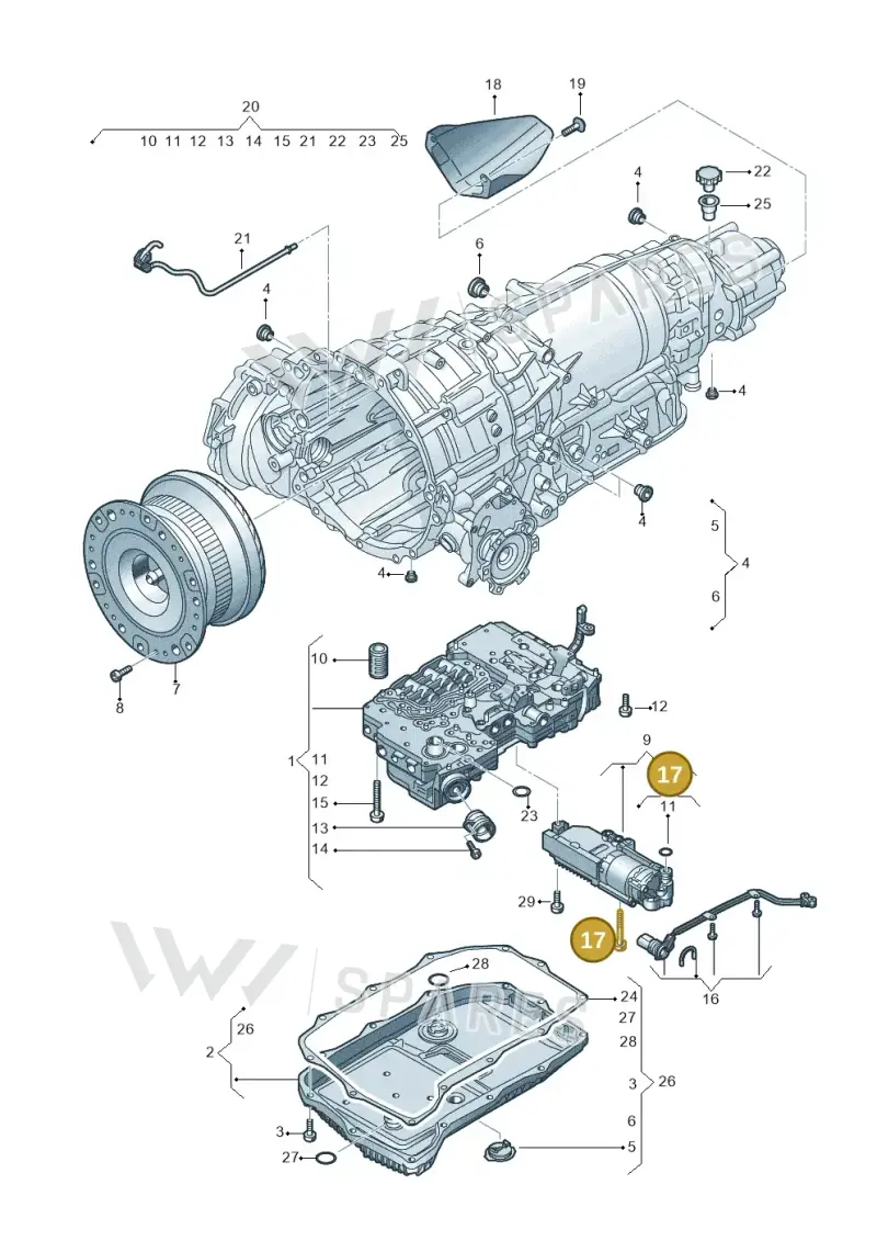 0D5398001B — Audi Q5 (2016-2020) diagram 896325800, position 17