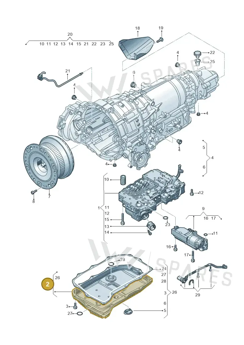 0D5398009C — Audi A5 Sportback (2016-2020) diagram 897325090, position 2