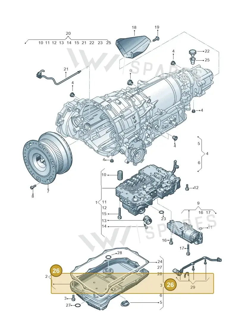 0D5398010 — Audi A5 Sportback (2016-2020) diagram 897325090, position 26