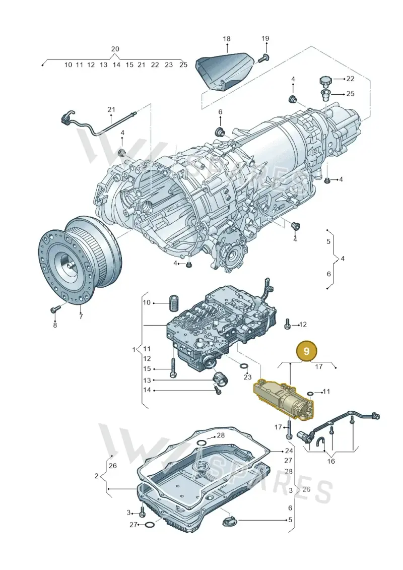 0D7321281D — Audi A6 2.0 (2018-) diagram 838325800, position 9