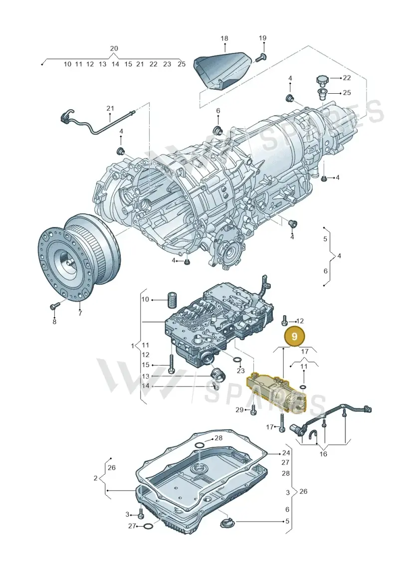 0D7321281D — Audi Q5 (2016-2020) diagram 896325800, position 9