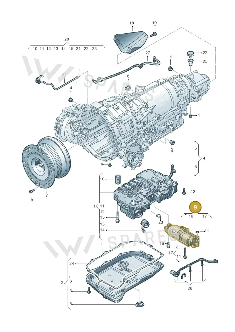 0D7321281D — Audi RS6 Avant (2019-) diagram 838325900, position 9