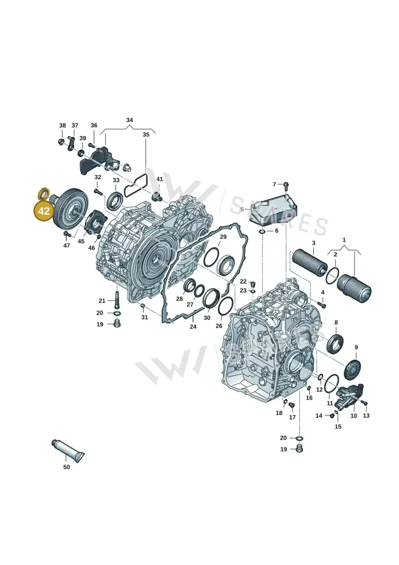 0DD141738E — Audi A3 Sportback (2019-2021) diagram 596300165, position 42