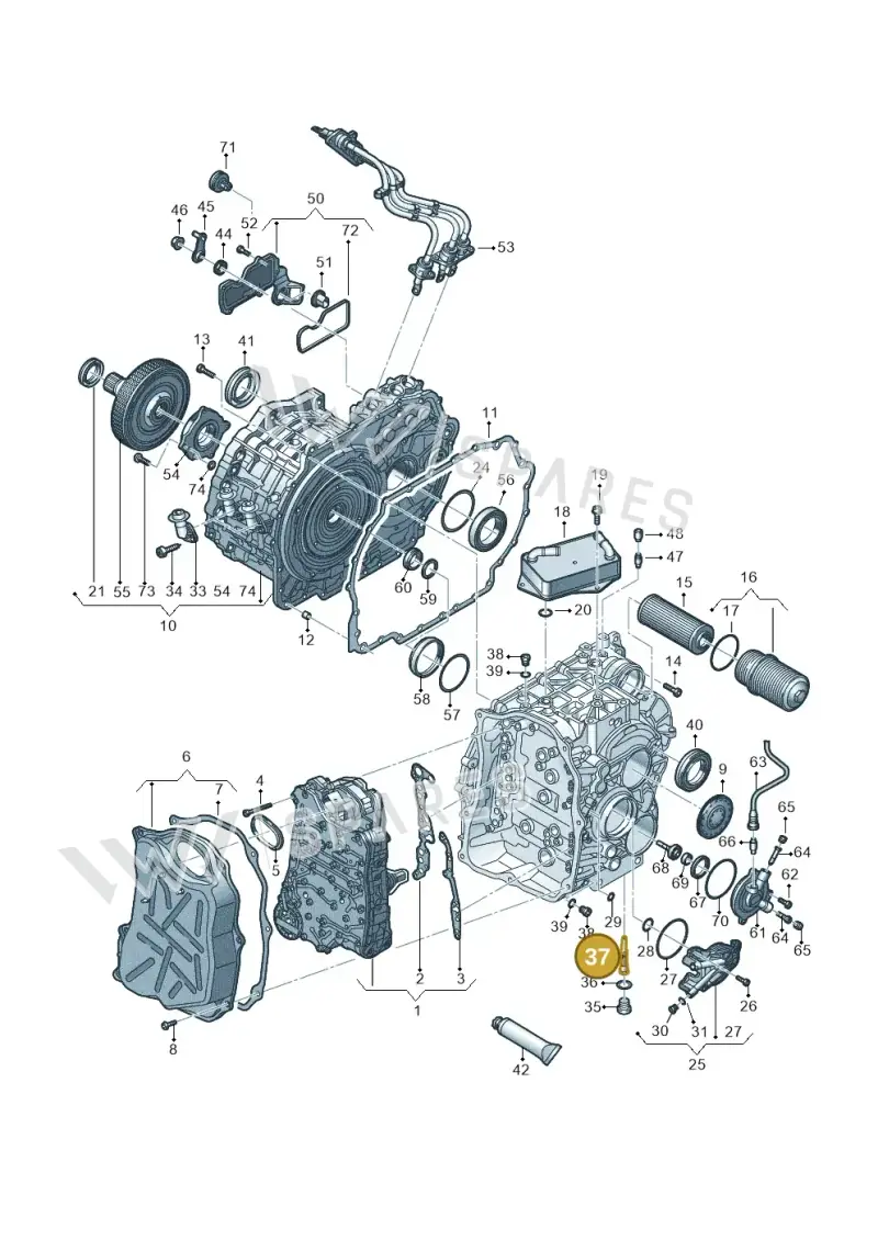 0DD321363 — Audi A3 Sportback (2016-2020) diagram 745321670, position 37