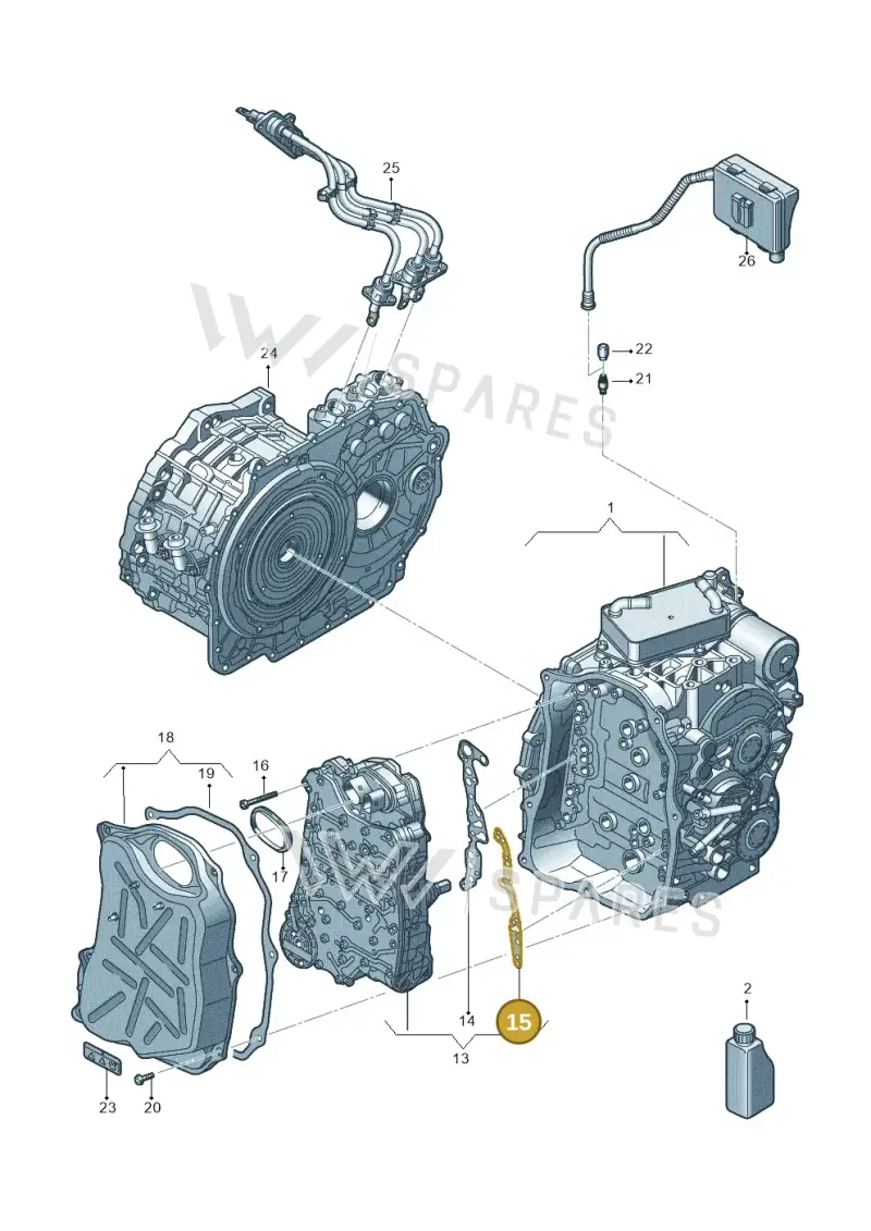 0DD325541C — Audi A3 Sportback (2019-2021) diagram 596300057, position 15