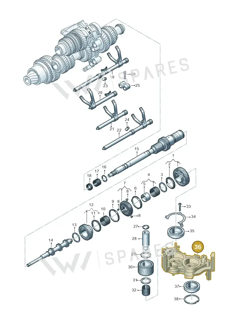0DN301169 — Audi A6 2.0 (2018-) diagram 849311095, position 36