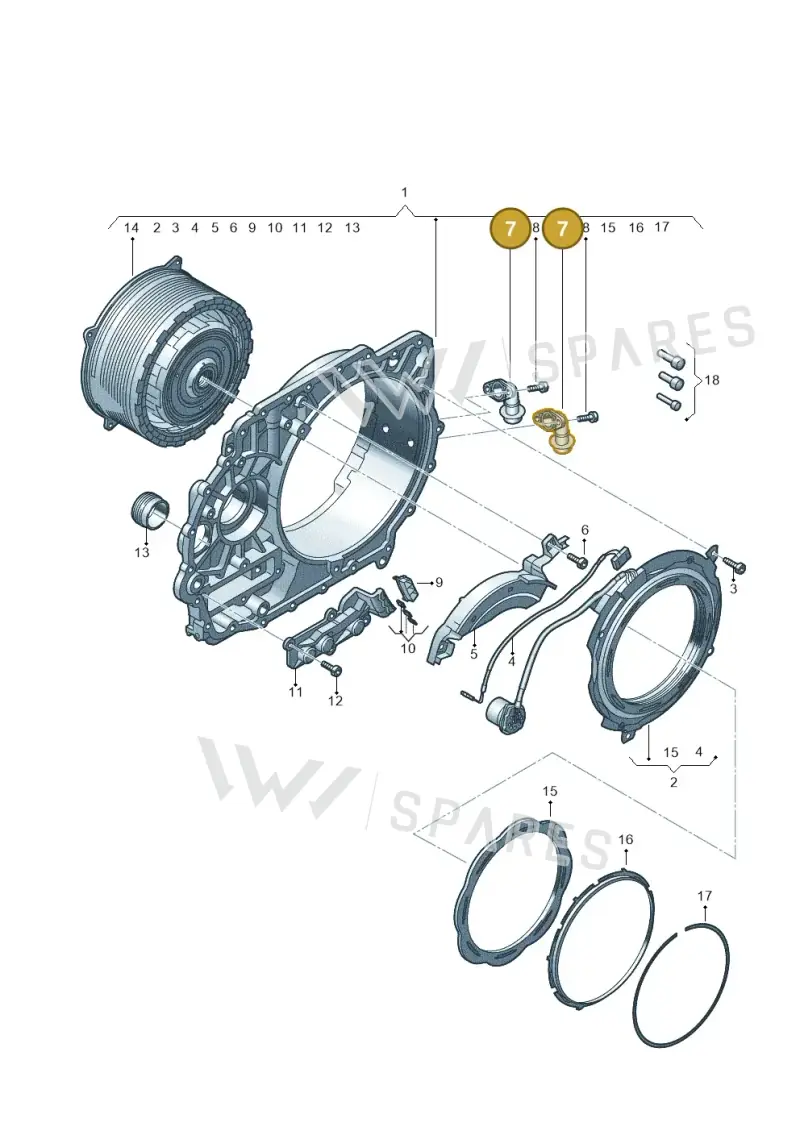 0EC121131A — Audi A3 Sportback (2016-2020) diagram 745321680, position 7
