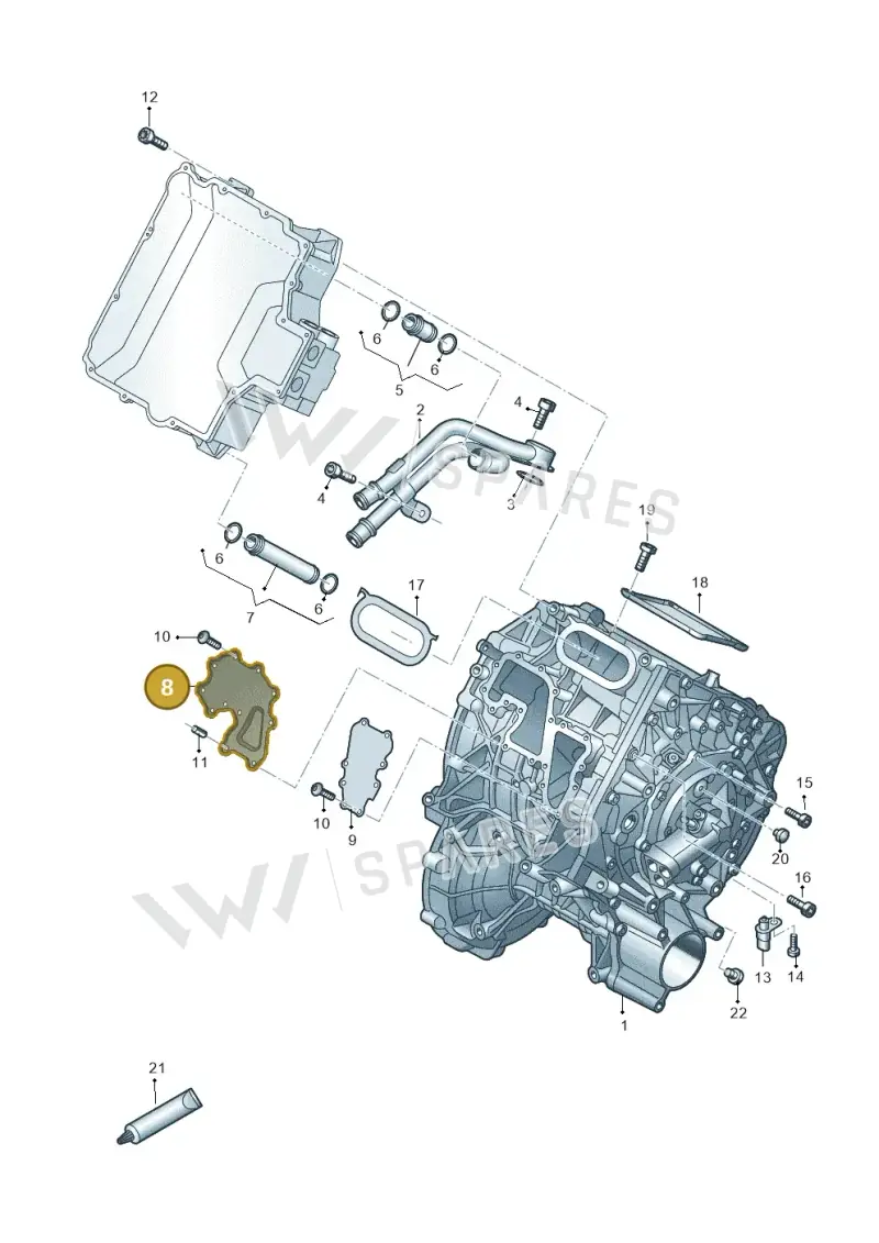0EF903343P — Audi Q8 e-tron (2018-2020) diagram 586103100, position 8