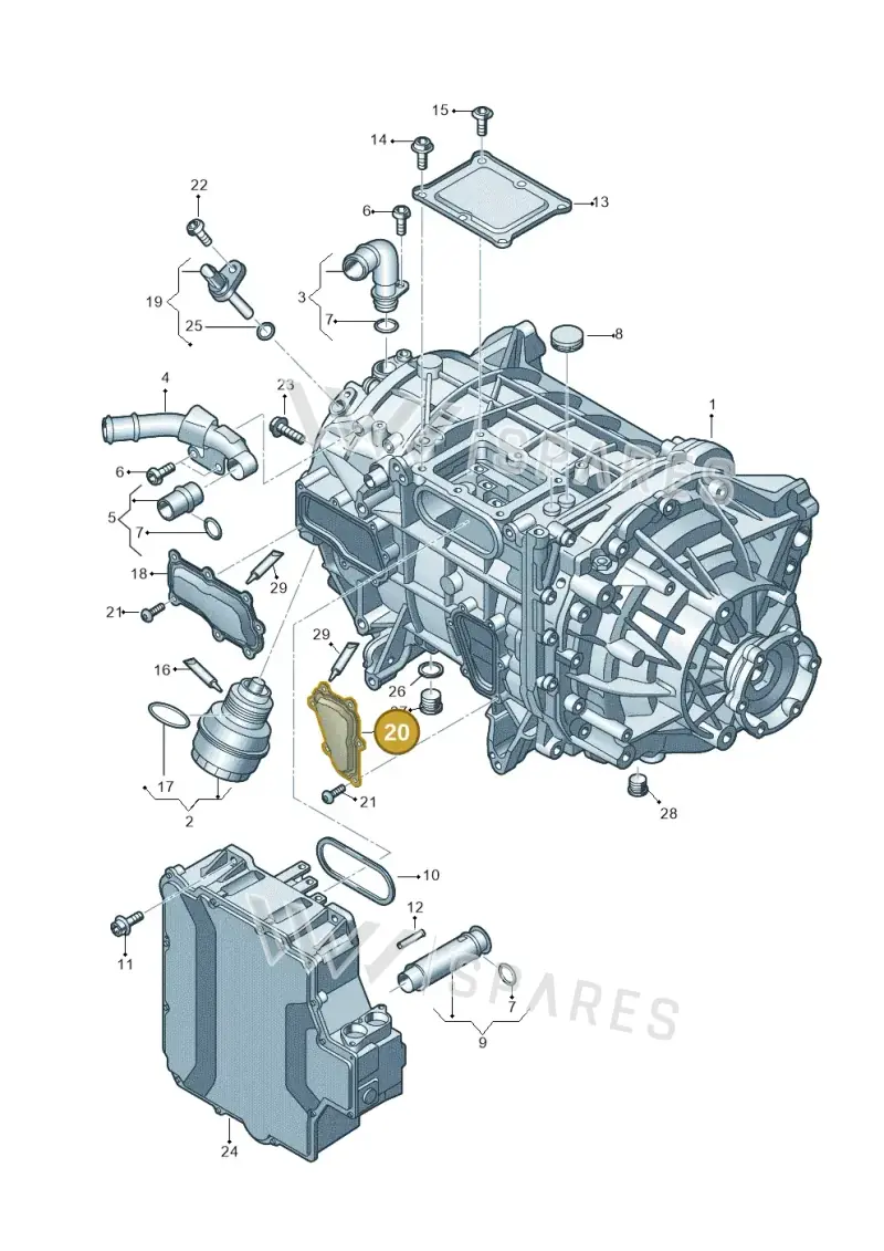 0EF903344D — Audi Q8 e-tron (2018-2020) diagram 586103500, position 20