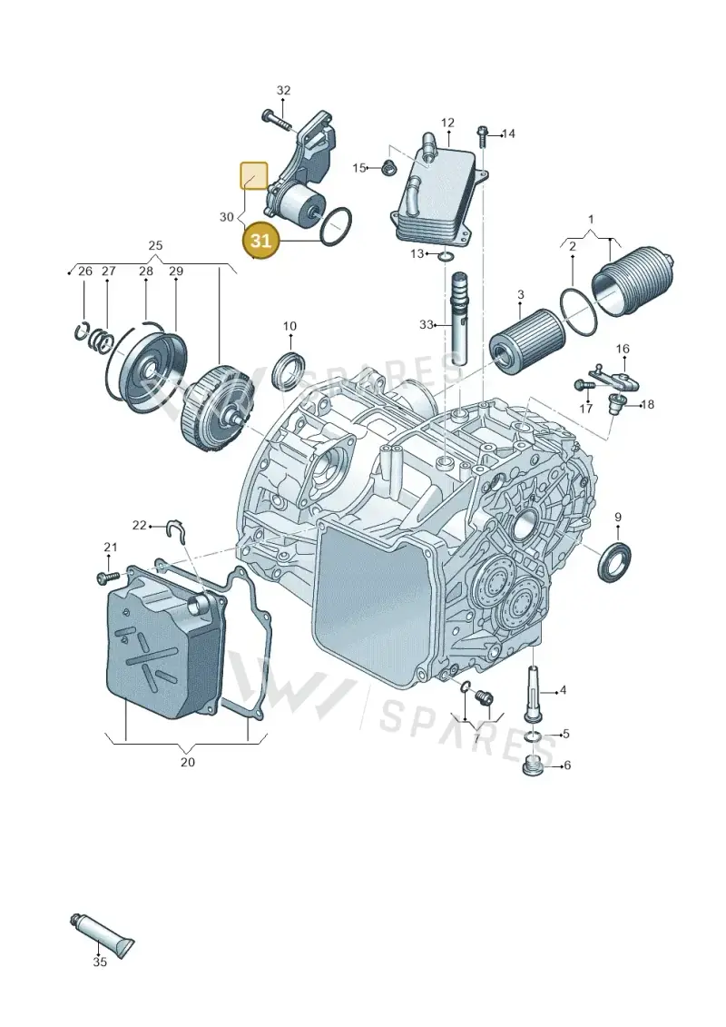 0GC927115 — Audi A3 Sportback (2019-2021) diagram 596300160, position 31