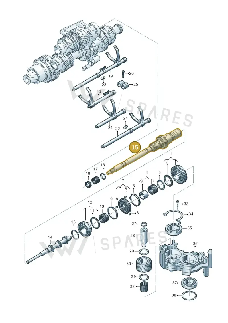 0HL311105 — Audi A6 2.0 (2018-) diagram 849311095, position 15