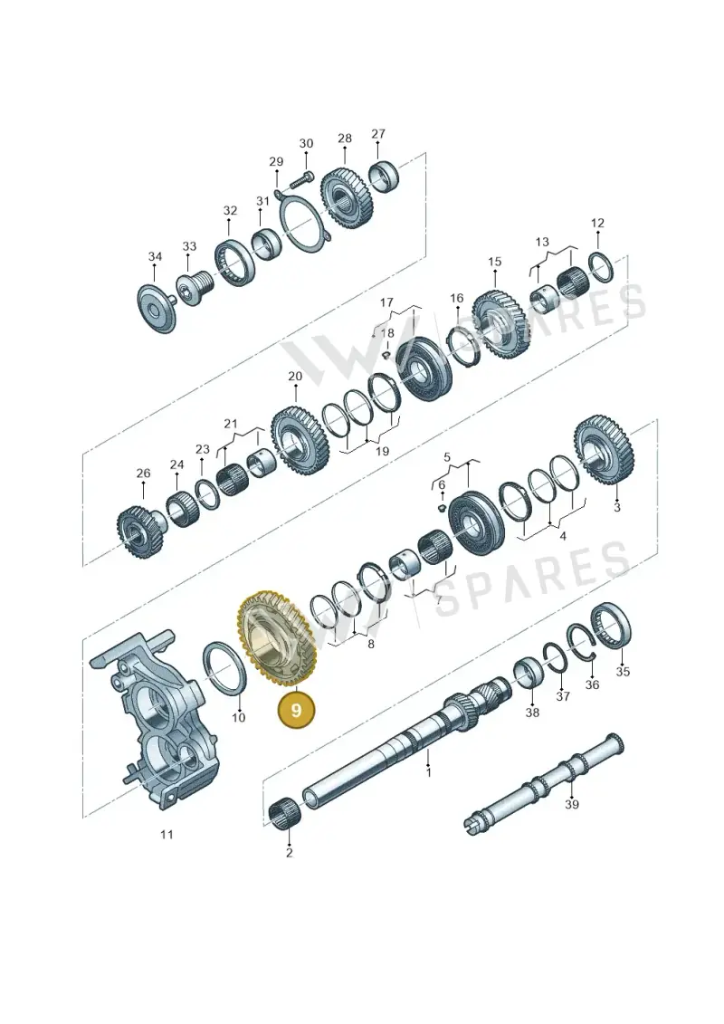 0HL311250A — Audi A6 2.0 (2018-) diagram 849311100, position 9