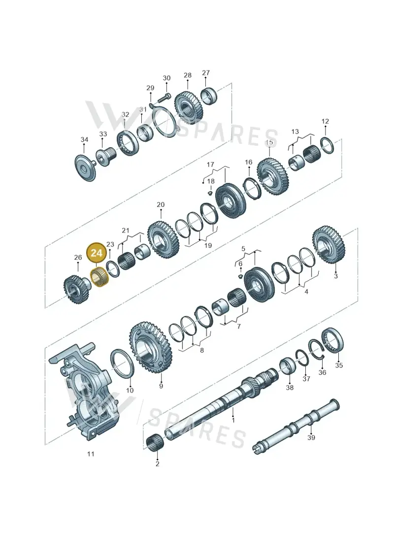 0HL311352A — Audi A6 2.0 (2018-) diagram 849311100, position 24