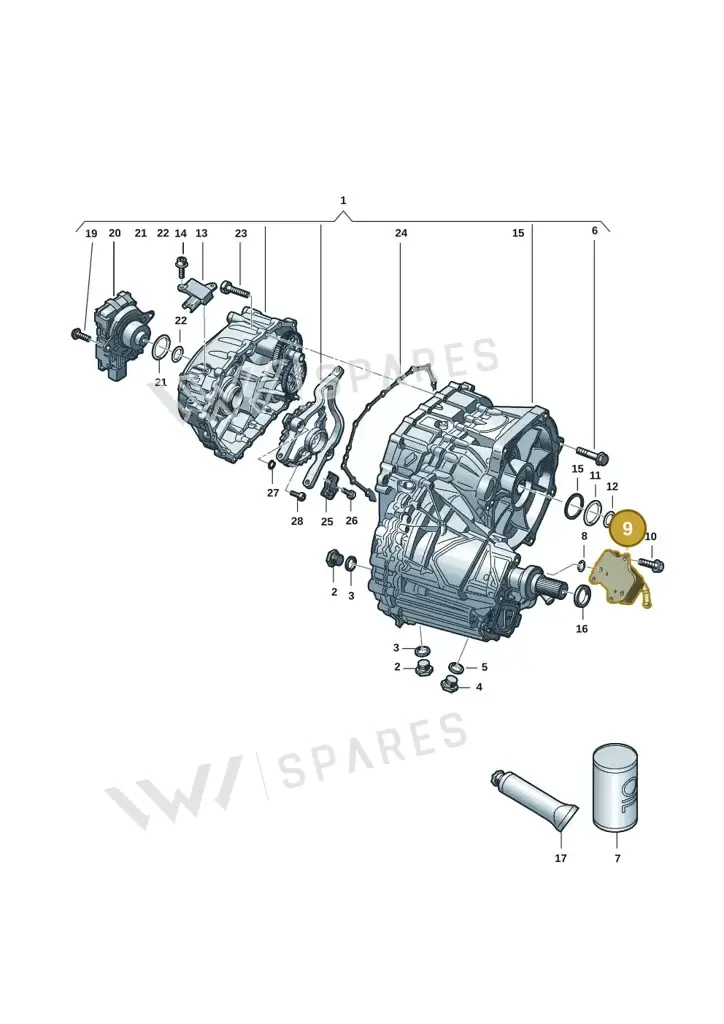 0ME317020 — Audi RS e-tron GT (2020-2020) diagram 4j1300500, position 9