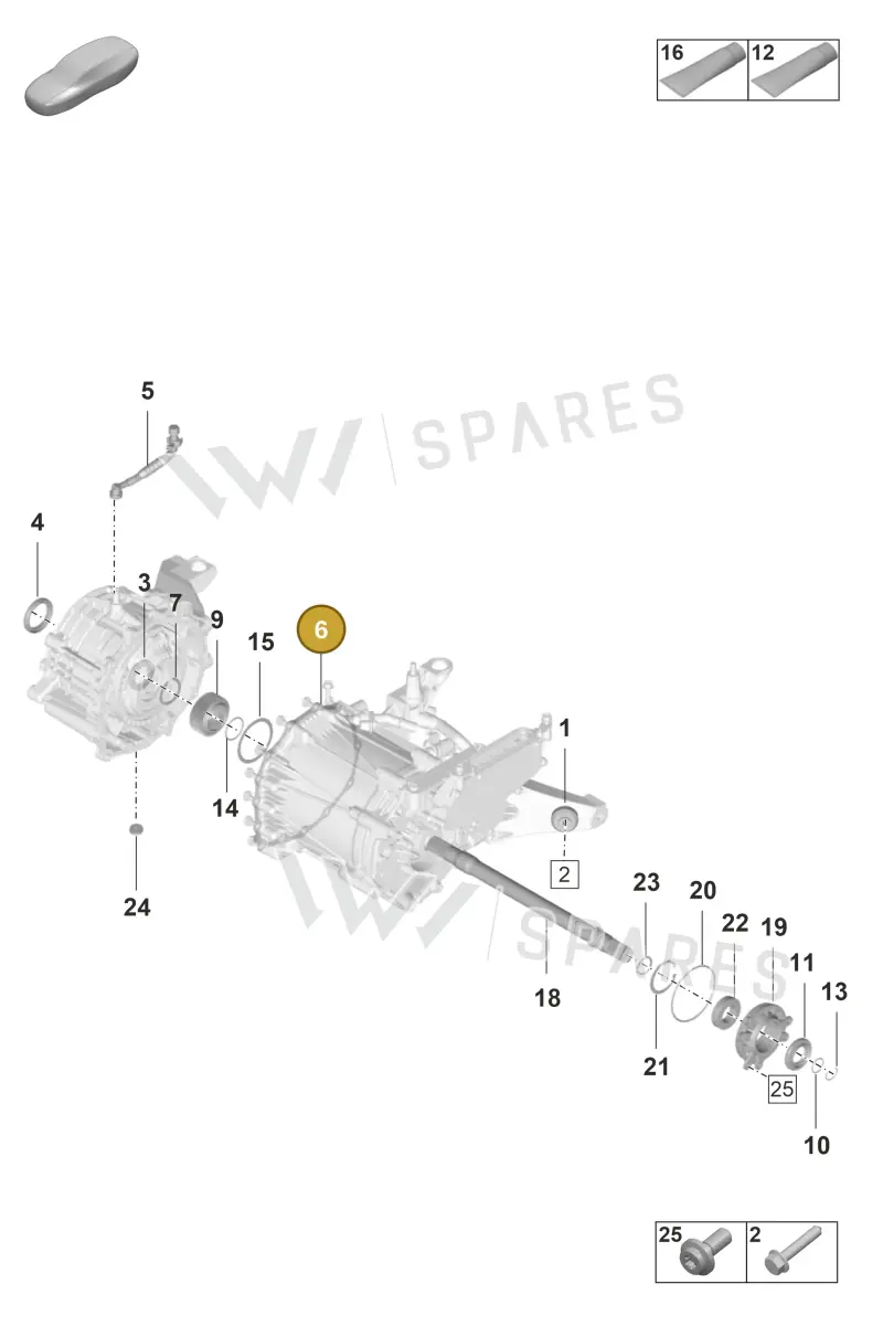 0MF409349 — Porsche Taycan Sport Turismo (2019-2024) diagram p56354100, position 6