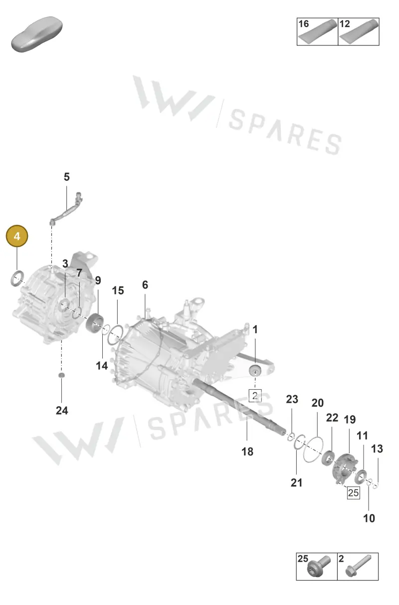 0MF409528 — Porsche Taycan Sport Turismo (2019-2024) diagram p56354100, position 4