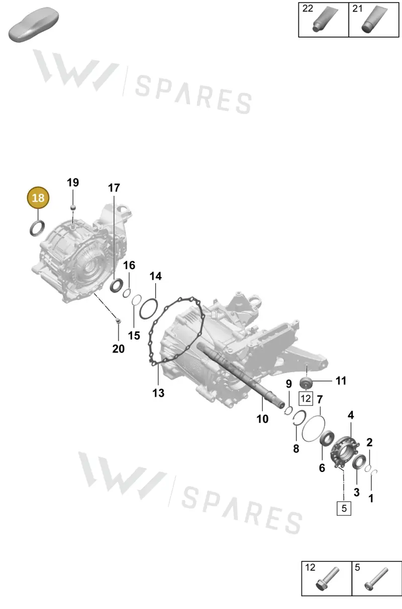 0MF409528 — Porsche Taycan Sport Turismo (2023-2025) diagram p64354100, position 18