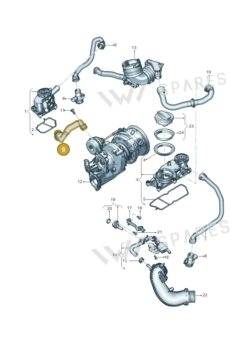 0P2103211F — Audi RS6 Avant (2019-) diagram 838103048, position 9