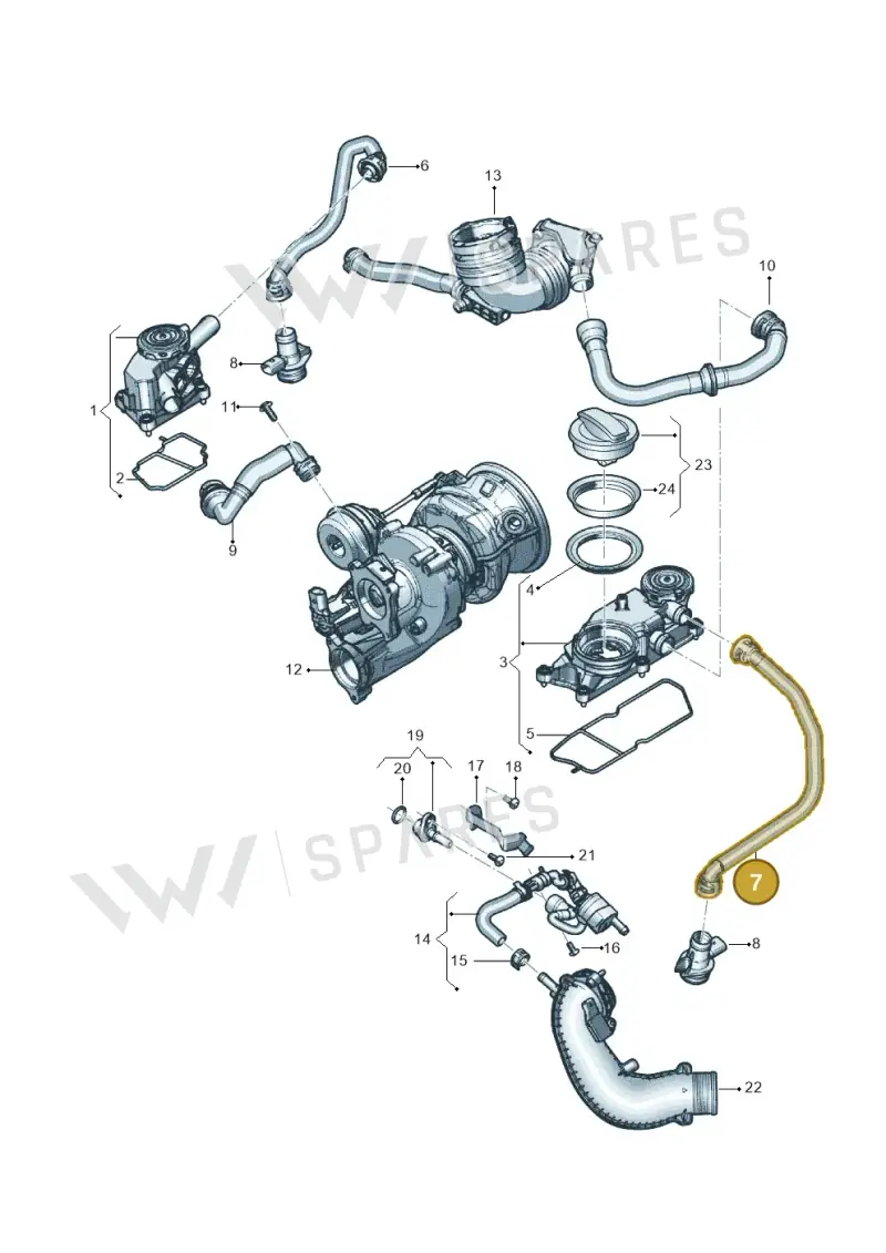 0P2103282A — Audi RS6 Avant (2019-) diagram 838103048, position 7