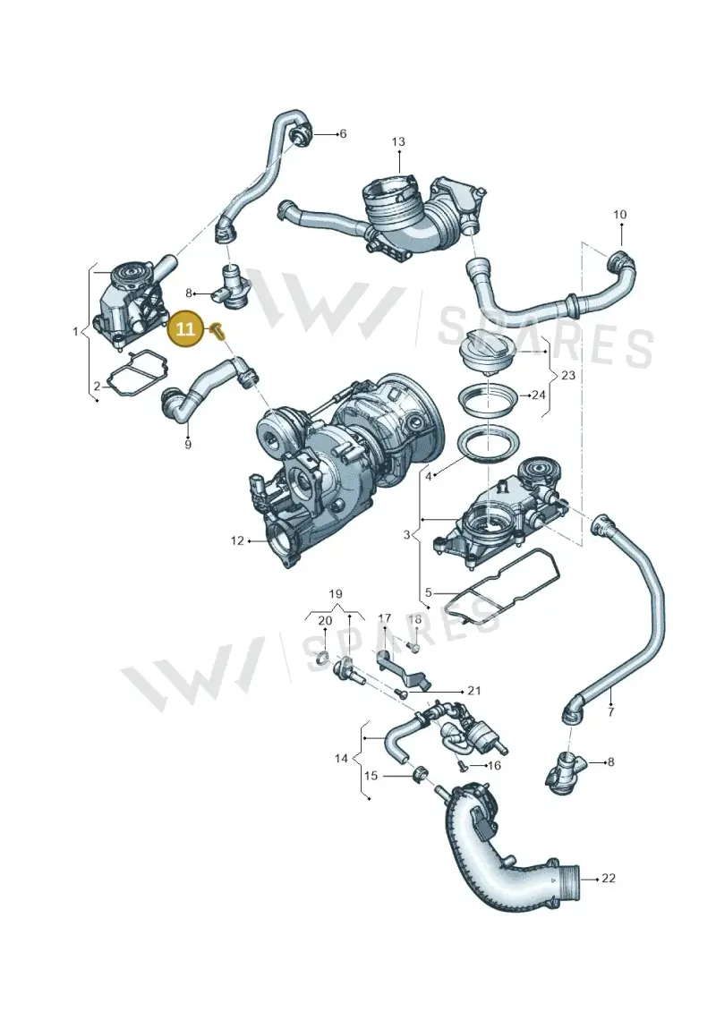 0P2103448 — Audi RS6 Avant (2019-) diagram 838103048, position 11