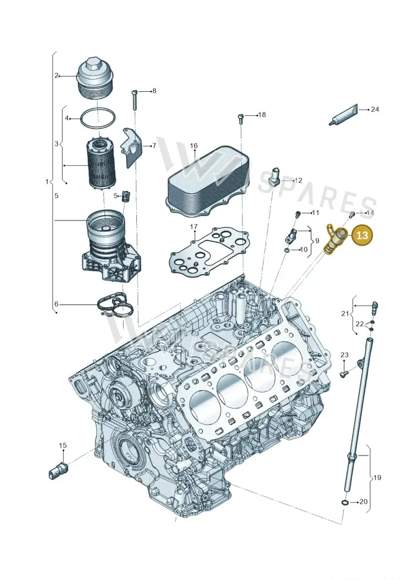 0P2115243D — Audi RS6 Avant (2019-) diagram 819115100, position 13
