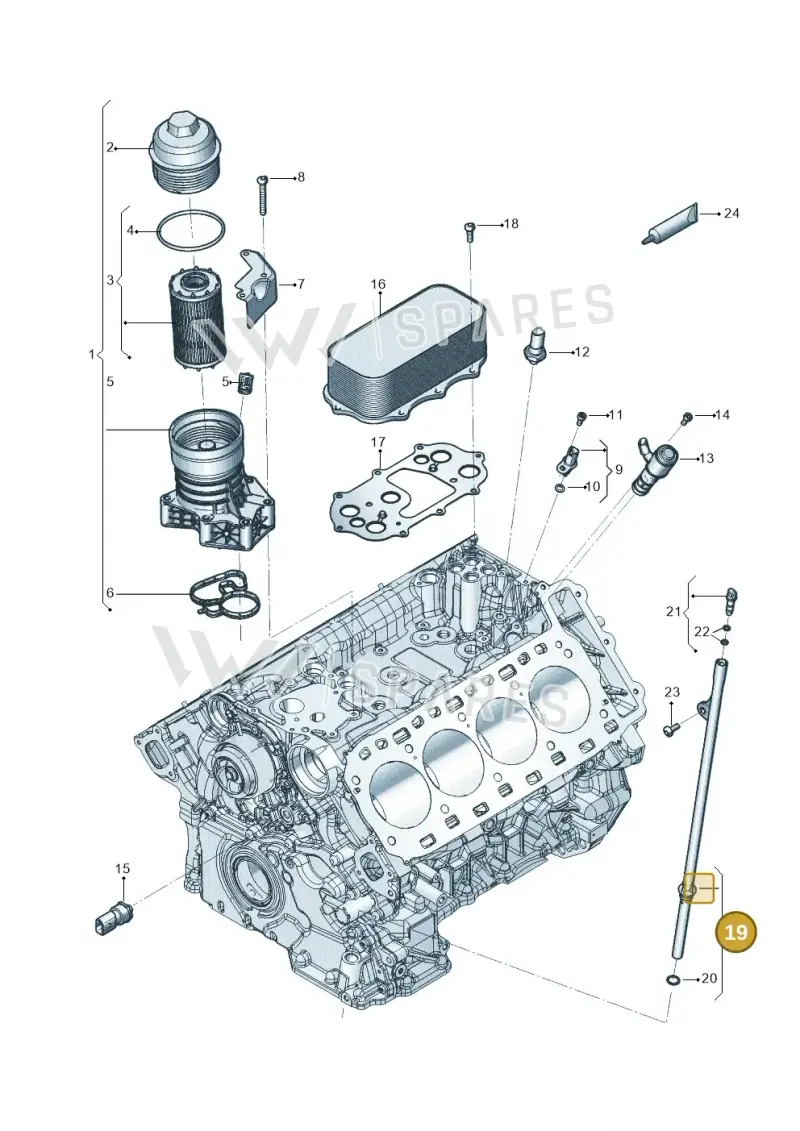 0P2115609B — Audi RS6 Avant (2019-) diagram 819115100, position 19
