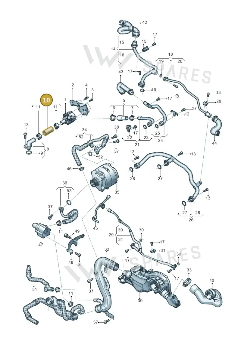 0P2121052 — Audi RS Q8 Quattro (2019-) diagram 595121002, position 10