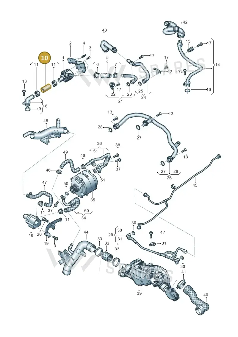 0P2121052 — Audi RS6 Avant (2019-) diagram 538121002, position 10