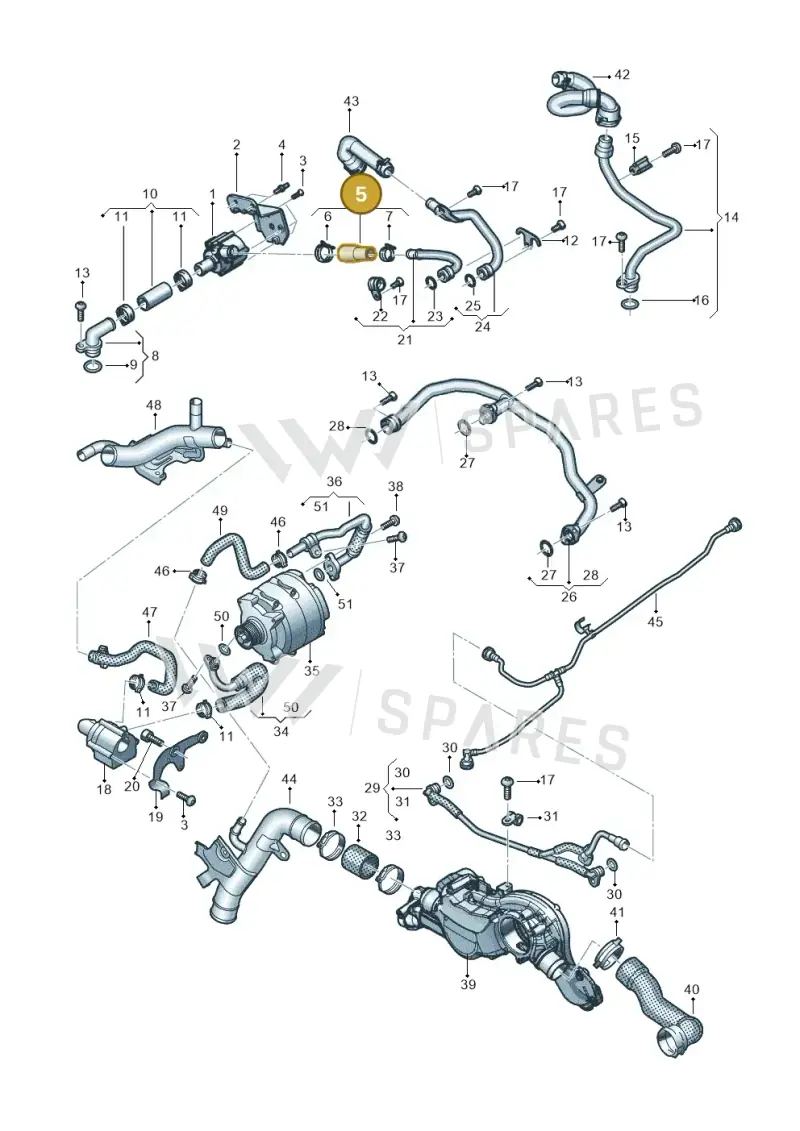 0P2121054A — Audi RS6 Avant (2019-) diagram 538121002, position 5
